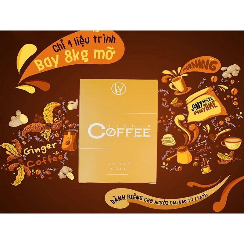 Cà phê gừng giảm cân Ginger Coffee hộp 20 gói