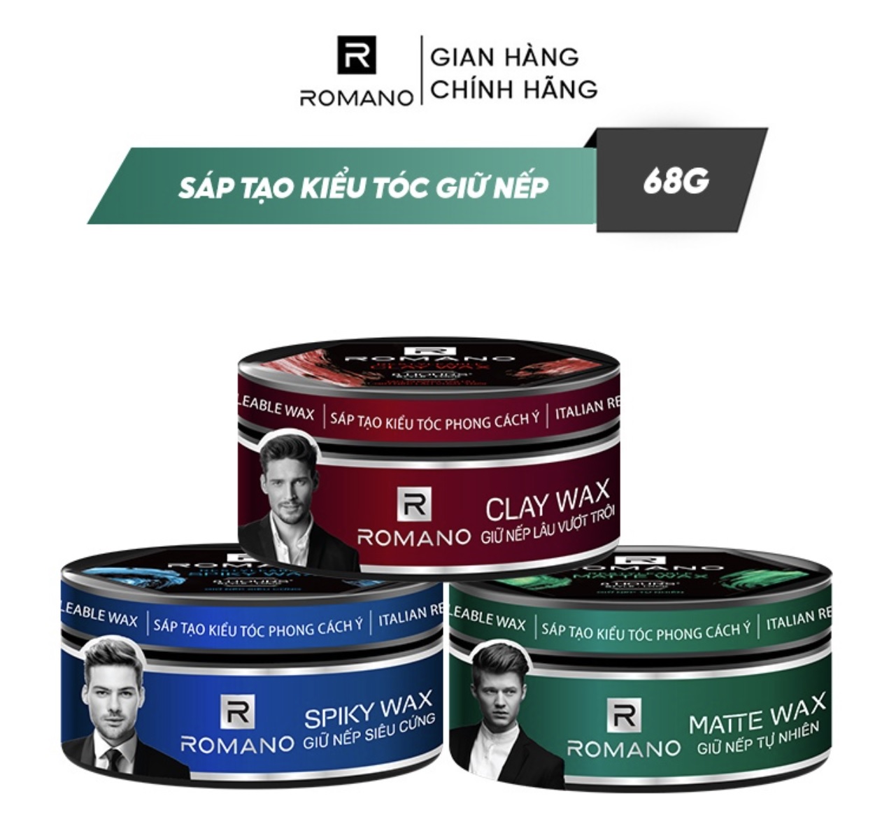 [HCM]Wax Tạo Kiểu Tóc Romano 68g
