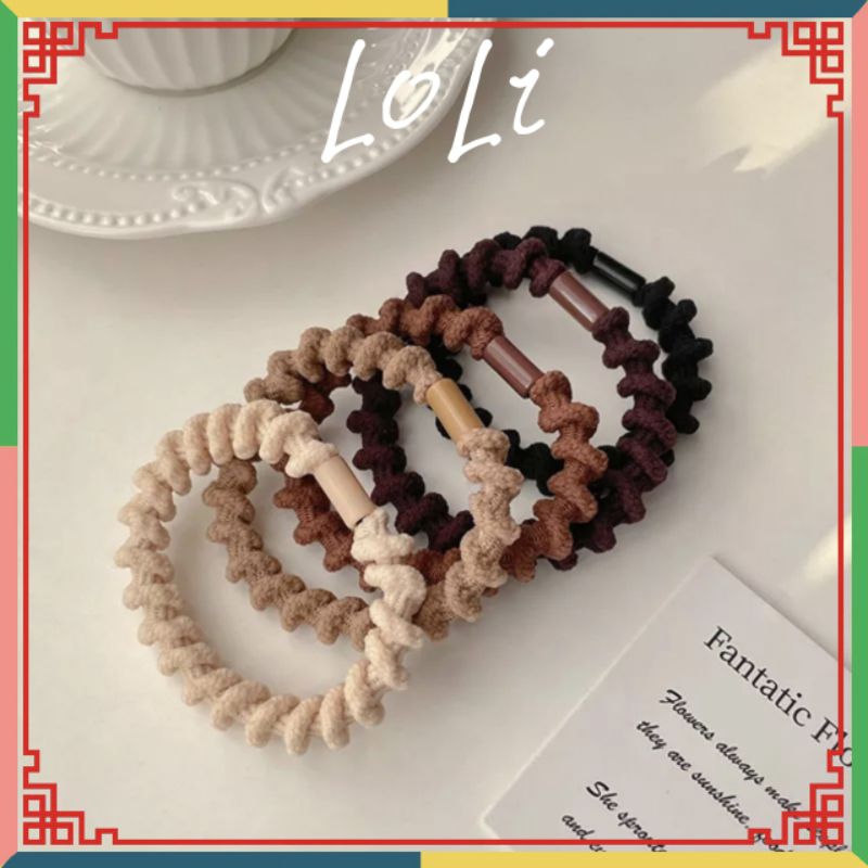 Dây Cột Tóc Cao Su Co Giãn Kiểu Gợn Sóng - loli