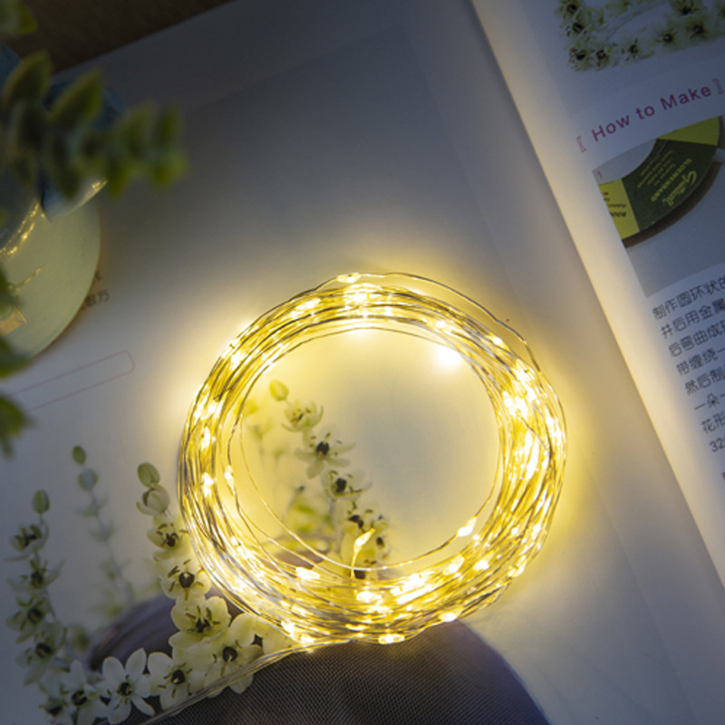 (Pin AA, ko kèm pin) Dây đèn led đom đóm Fairy light trang trí decor 2 chế độ nháy và không nháy