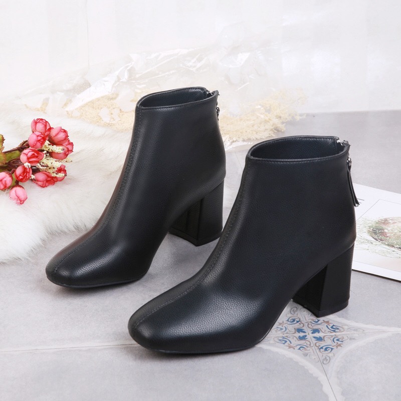 Giày bốt cổ cao da mềm thời trang công sở cực xinh