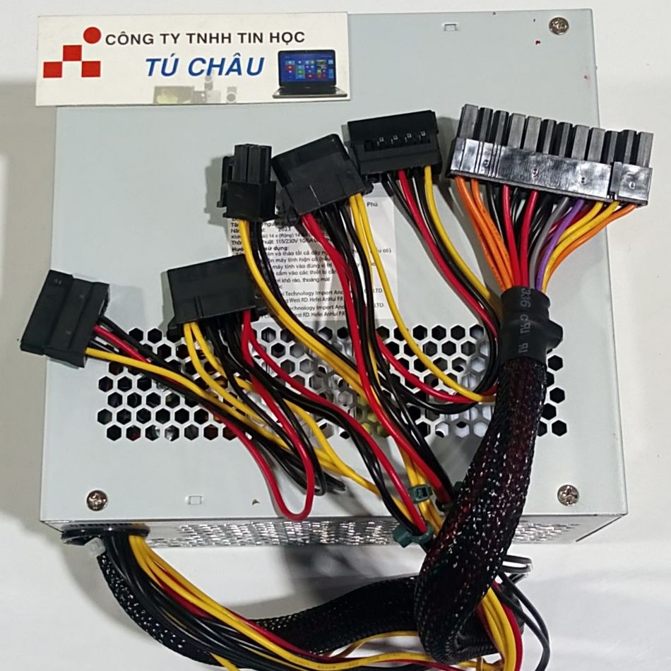 Nguồn máy tính 500W, Quạt 12Cm, nguồn 24 Pin,CPU 8 Pin (4+4 Pin), 2 Sata / Arrow Chính hãng
