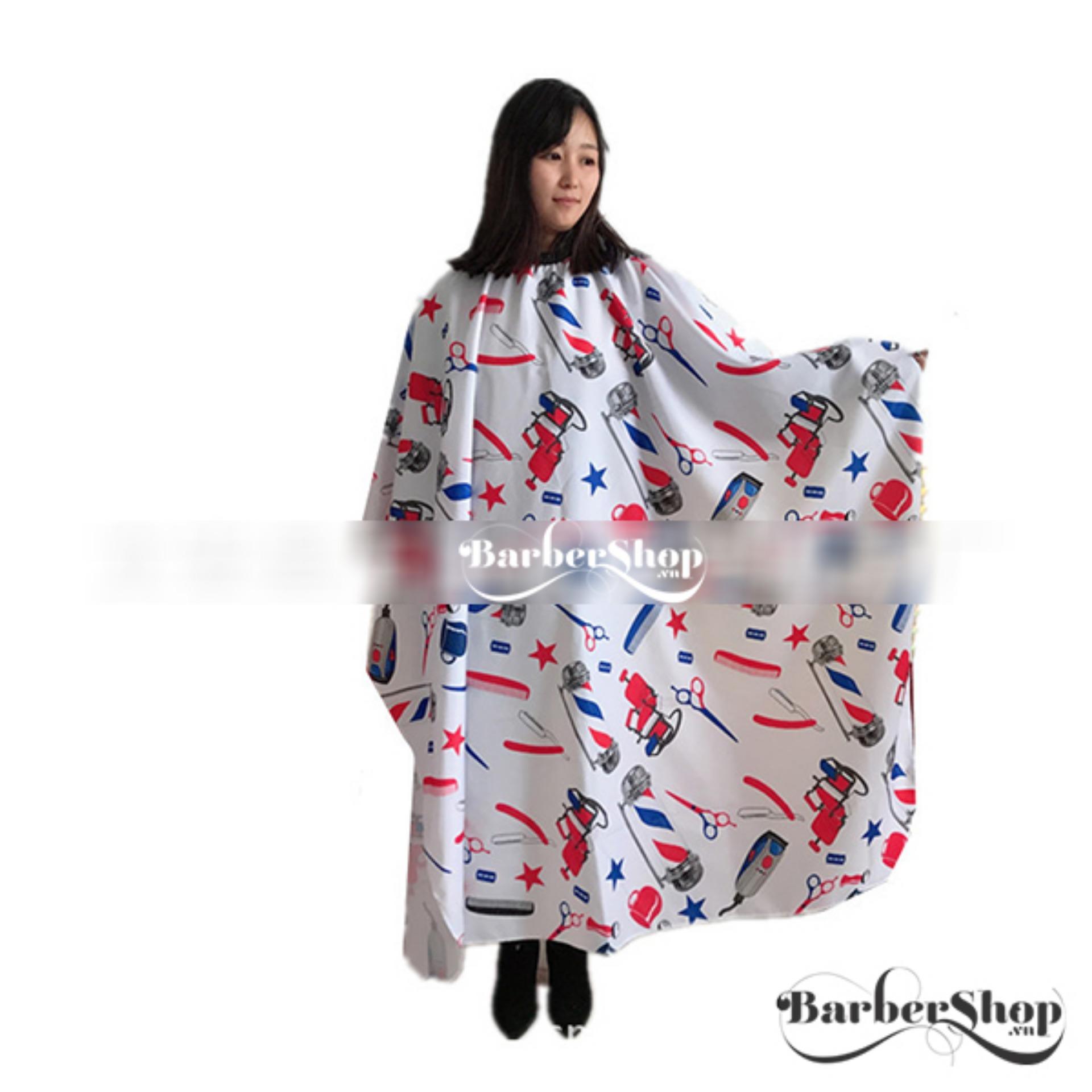 Áo Choàng Sọc Họa Tiết Đèn Barber Đỏ