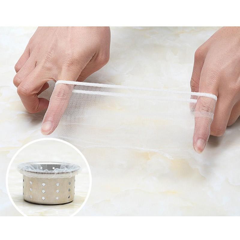 Combo 100 Túi Lọc Rác Bồn Rửa Chén Bát Dạng Chun Ôm