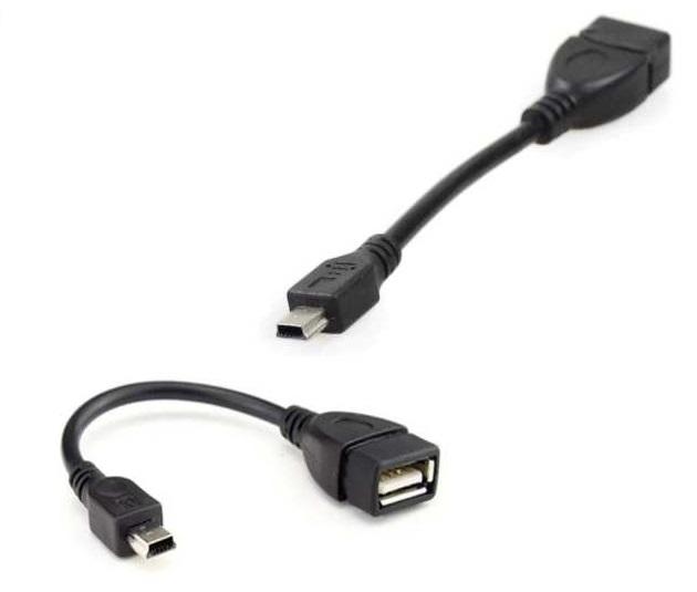 Cáp OTG đầu vuông MINI USB TO USB