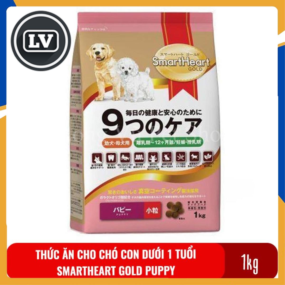 Thức ăn cho chó con Smartheart Gold 1kg - Thức ăn Smartheart cho chó