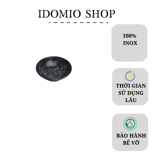 10 chén chấm nhựa melamine vân đá đen