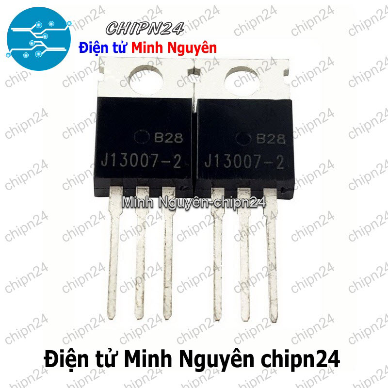 [2 con] (KT1) Transistor E13007-2 TO-220 NPN 8A 400V (MJE13007 13007) - HH001263
