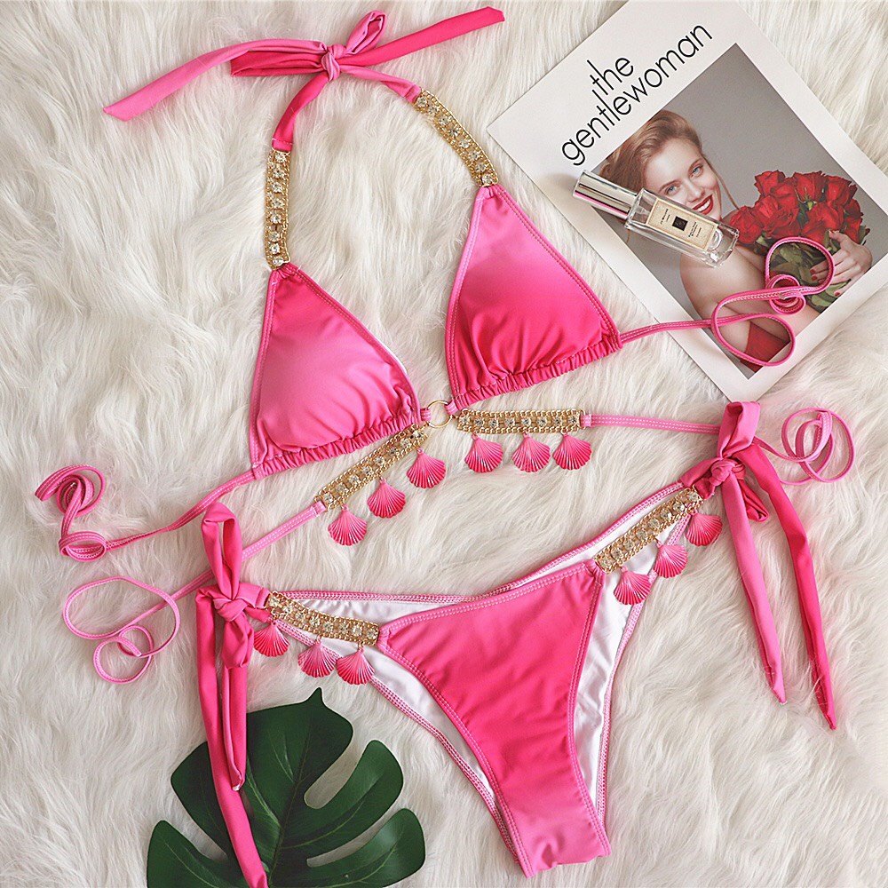 Bikini đính đá siêu sang( nhiều màu)