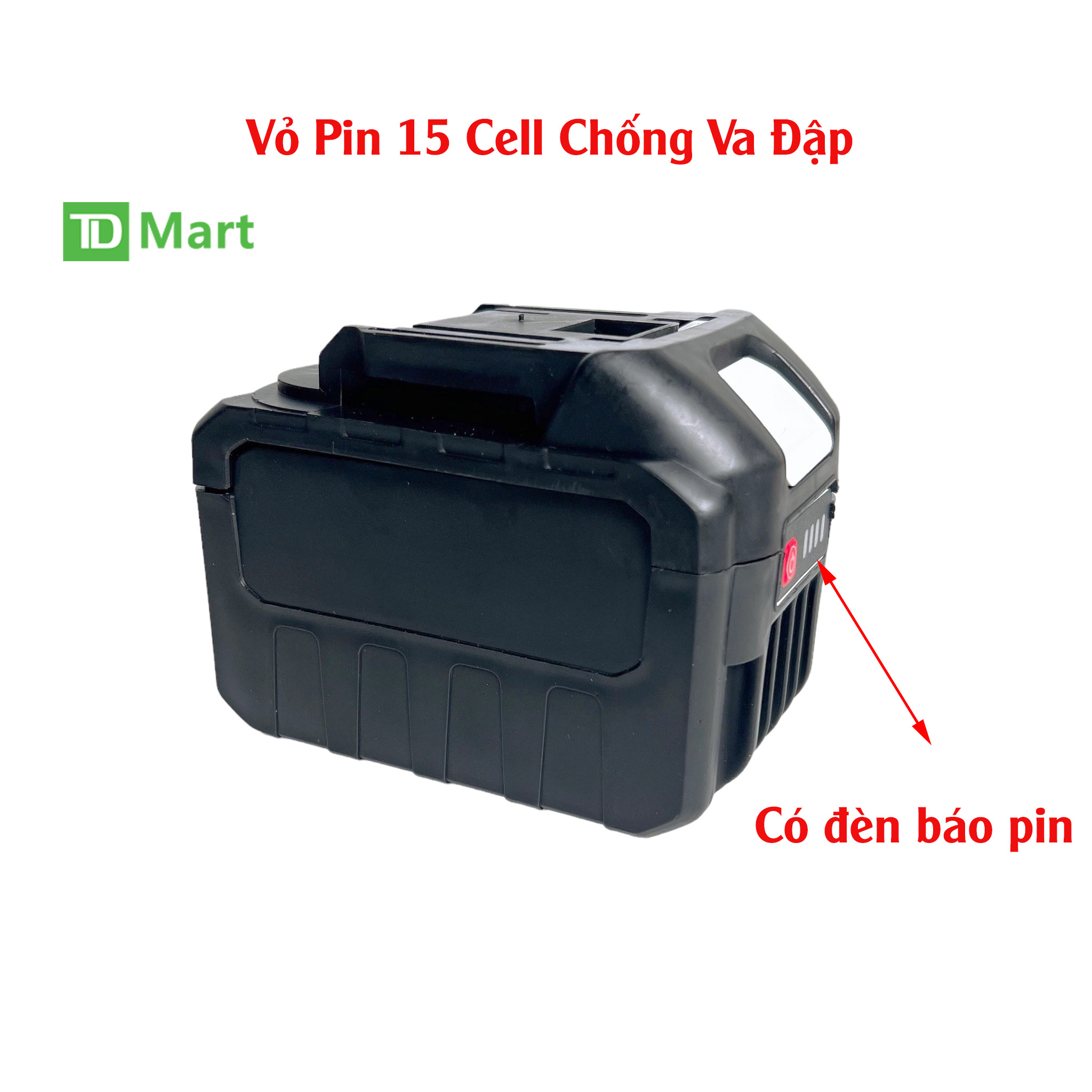 Vỏ pin 15 cell chống sốc đầy đủ phụ kiện phụ kiện