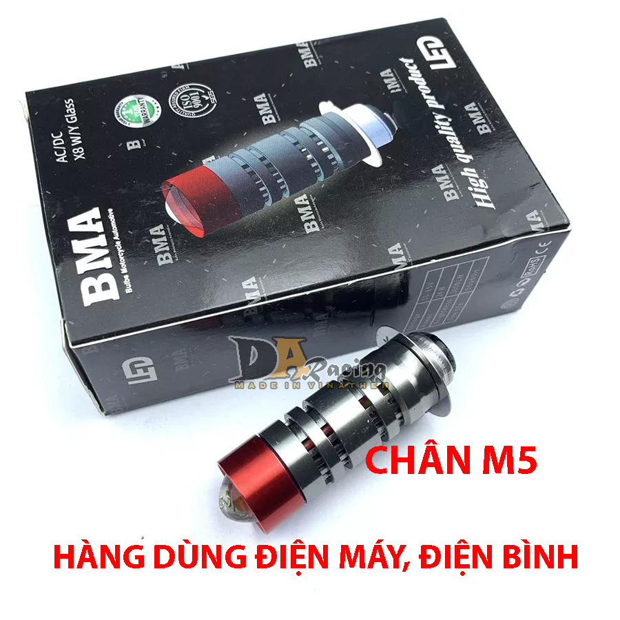 Đèn Pha Bi Cầu Mini X8 BMA - 30W Chân M5 Lắp Dream, Wave Nhỏ, Future 1...