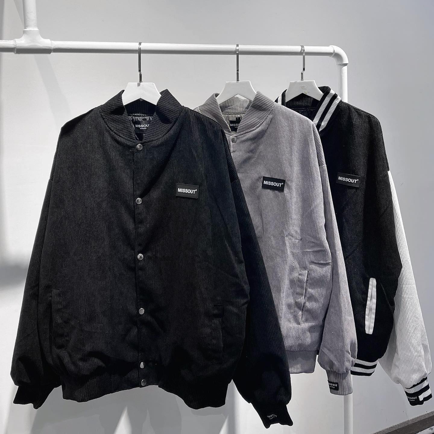 Áo khoác bomber Missout basic form rộng unisex - Gin store