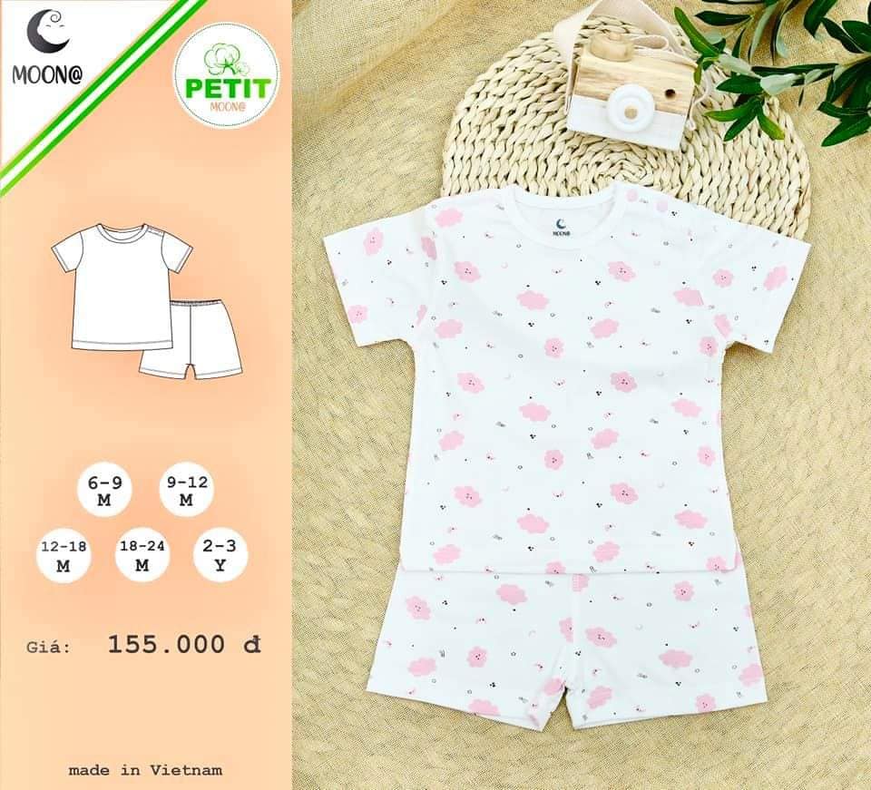 Bộ cộc tay petit họa tiết Moon