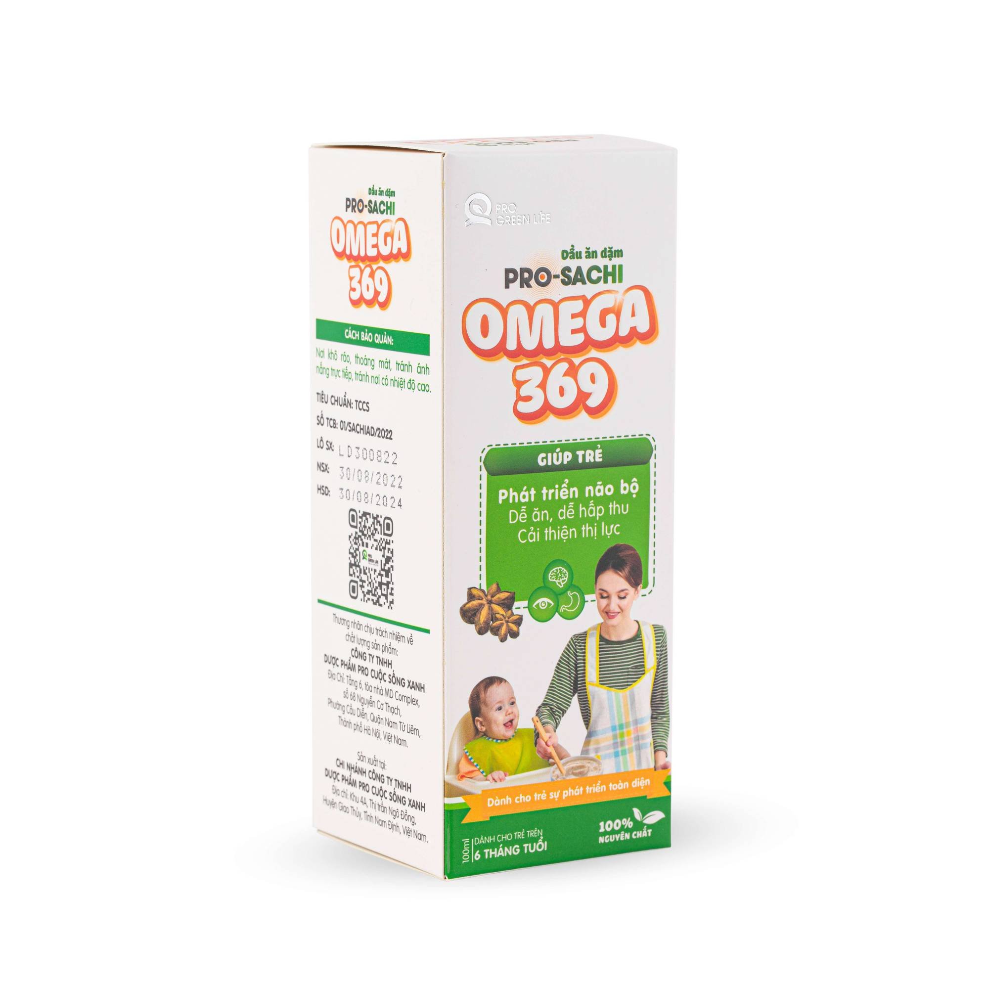 Combo bột ăn dặm Mabu 400g, dầu ăn dặm PRO Sachi 100ml