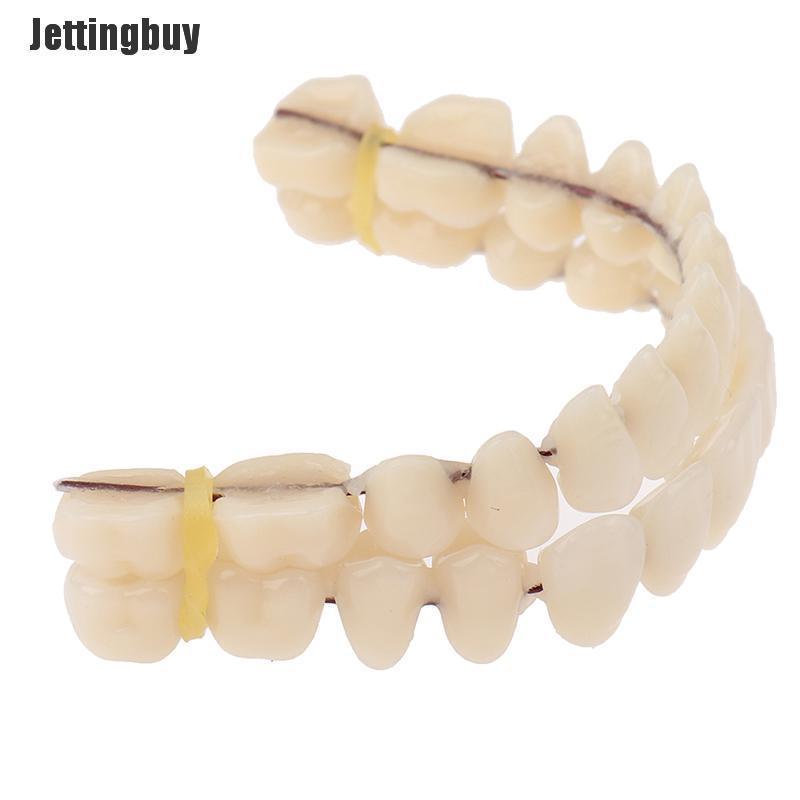 Jettingbuy Resin Teeth Denture Upper Lower A2 28Pcs / Set Artificial Contoured Denture Tool