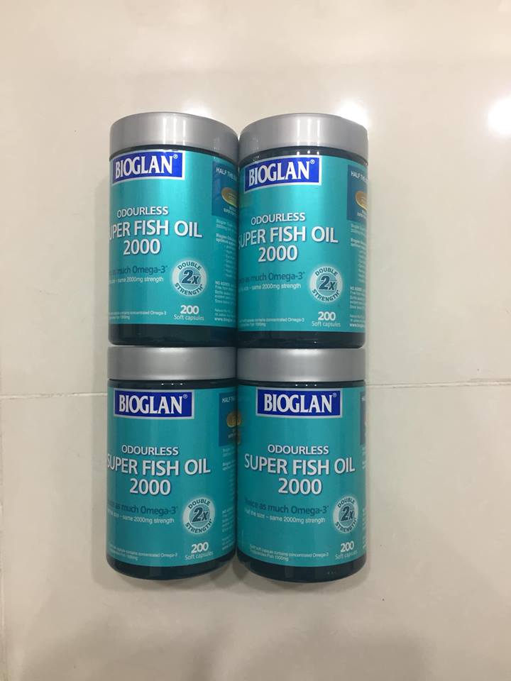 Siêu dầu cá Bioglan Fish Oil 2000mg - 200 viên