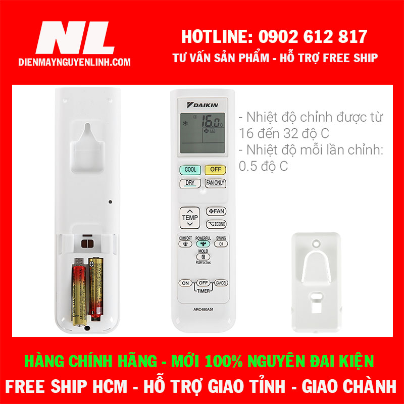 [HCM]Máy lạnh Daikin Inverter 1 HP FTKA25UAVMV