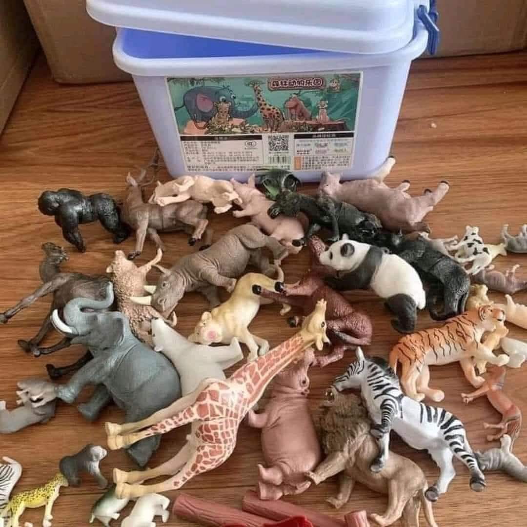 Đồ chơi mô hình 58 chi tiết các con thú rừng bằng nhựa cho bé hộp lớn Đồ  chơi trẻ emCOSY Toys Danang