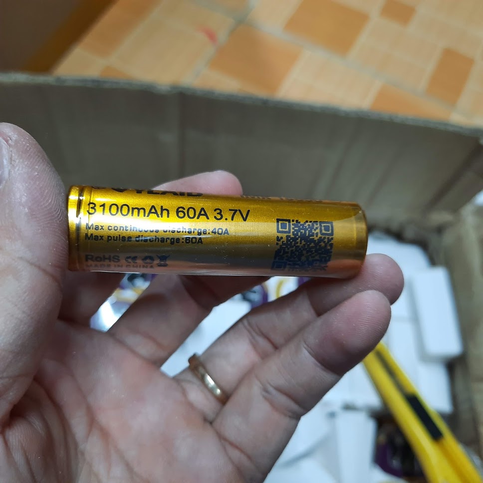 Cell pin Cylaid 18650 dòng xả cao 60A 3100mah dùng cho các thiết bị điện tử có độ xả cao