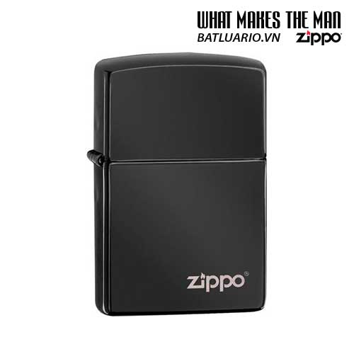 Bật Lửa Zippo Ebony with Zippo Logo 24756ZL