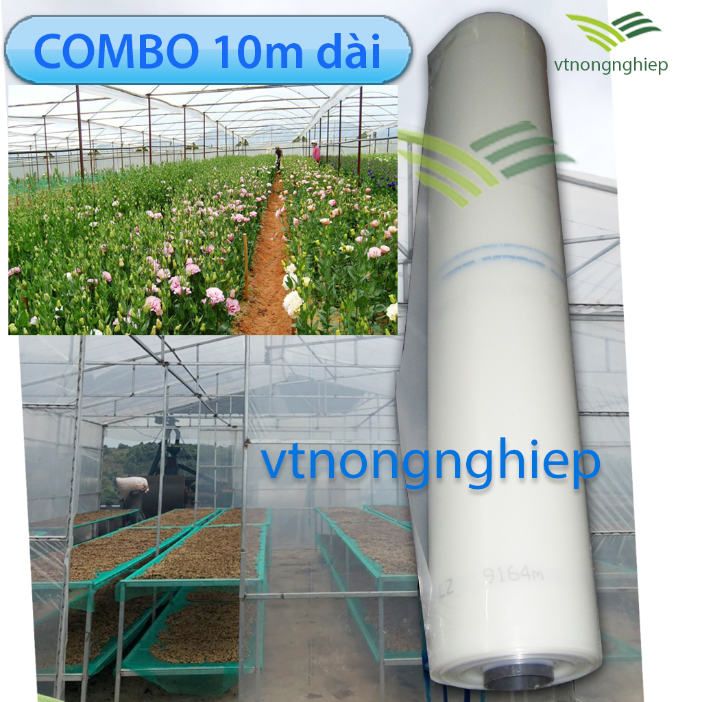 Combo 10m Màng nhà kính Đạt Hòa, khổ 2.2m, độ bền 5-8 năm