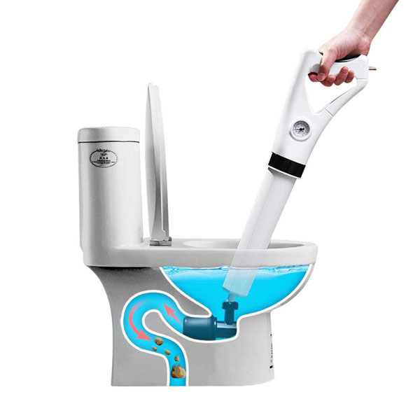 Dụng cụ thông tắc bồn cầu bể phốt lavabo nén khí bơm tay rời