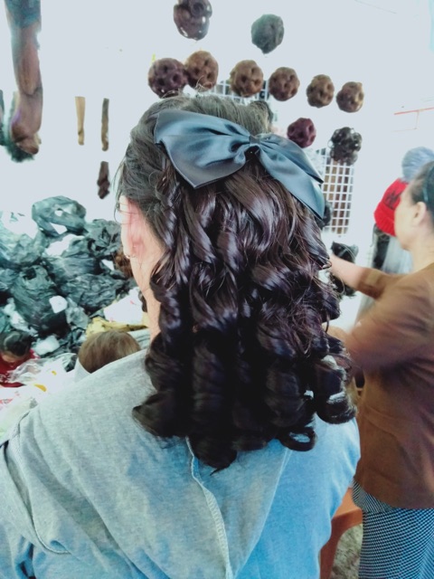 Tóc Giả Trung Niên 😍😍 Búi Kèm Nơ Dạng Cài