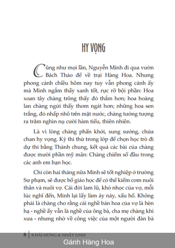 Gánh hàng hoa (bìa cứng)