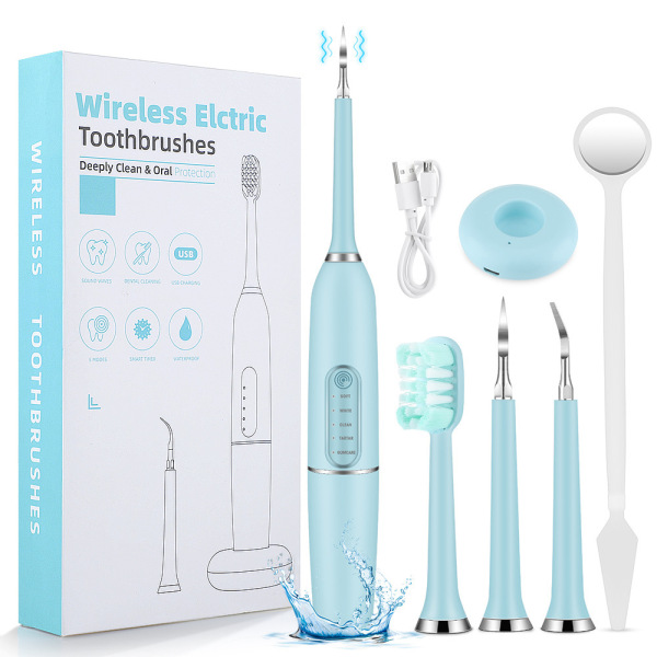 Máy lấy cao răng tại nhà Gumcare Wireless Toothbrush,máy 2 in 1 lấy vôi răng kèm đánh răng sạc đế không dây