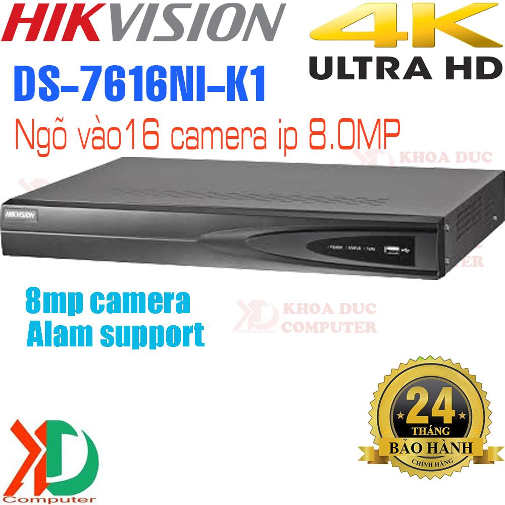 Đầu Ghi Hình Camera IP 16 Kênh HIKVISION DS-7616NI-K1 - 8.0MP Ultra HD 4K_Máy Tính Khoa Tùng