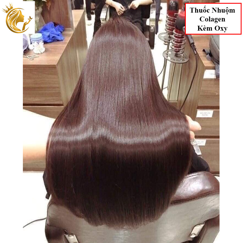 Thuốc Nhuộm Tóc Màu Nâu Gỗ Kèm Oxy