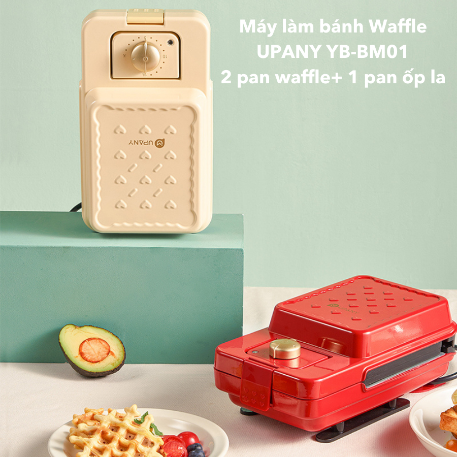 Máy nướng bánh waffle Xiami UPANY - bộ 3 pan nướng- có hẹn giờ cao cấp