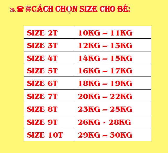Bộ quần áo bé trai từ 10kg - 30kg