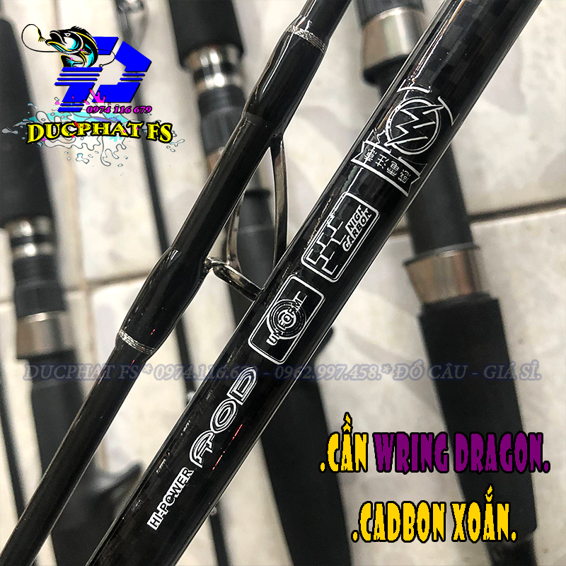 Cần Câu Wring Dragon ( LOẠI 1 PHÔI DẦY 2m1- 3m). - Carbon cao cấp - Siêu Bạo Lực.!!!
