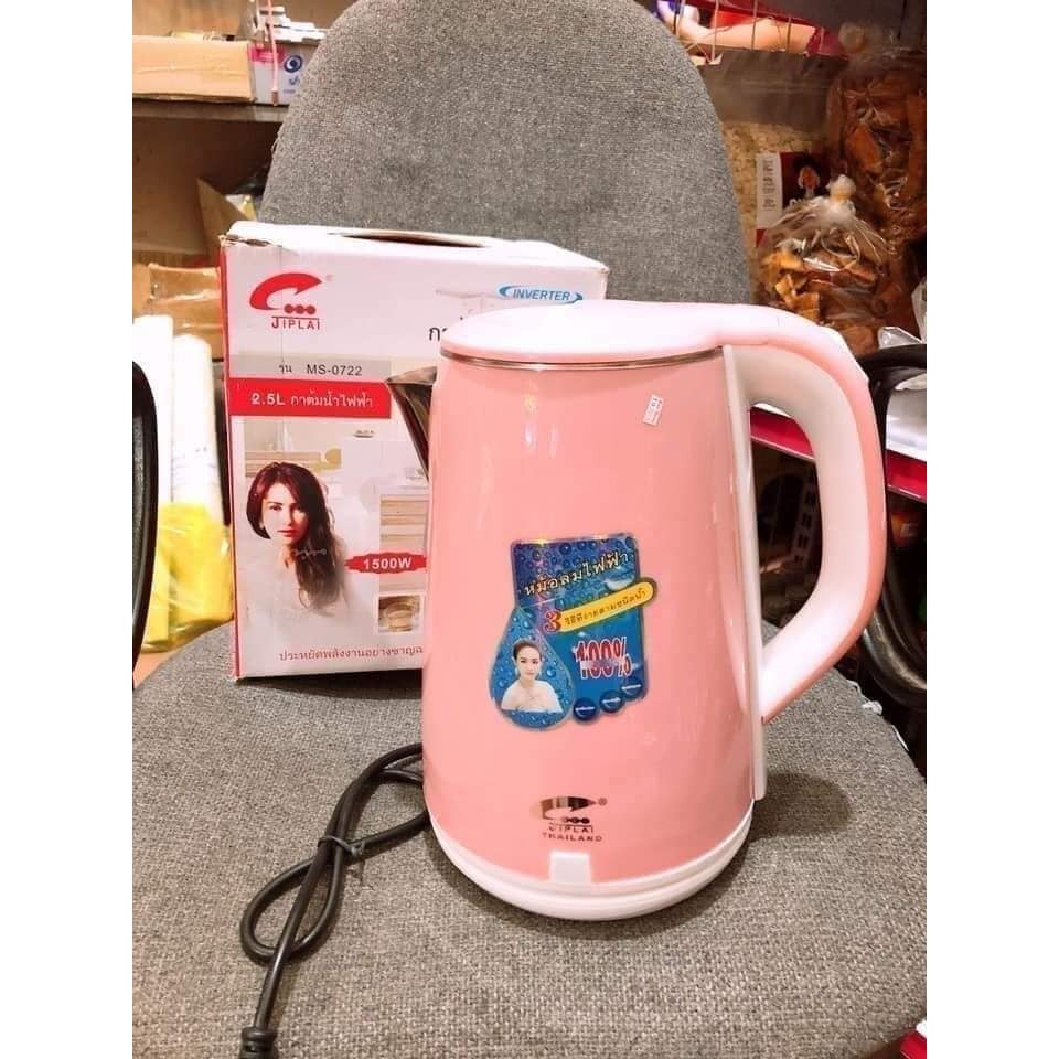 Ấm đun nước siêu tốc 2 lớp Thái Lan bình 2,5l - ẤM SIÊU TỐC JIPLAI