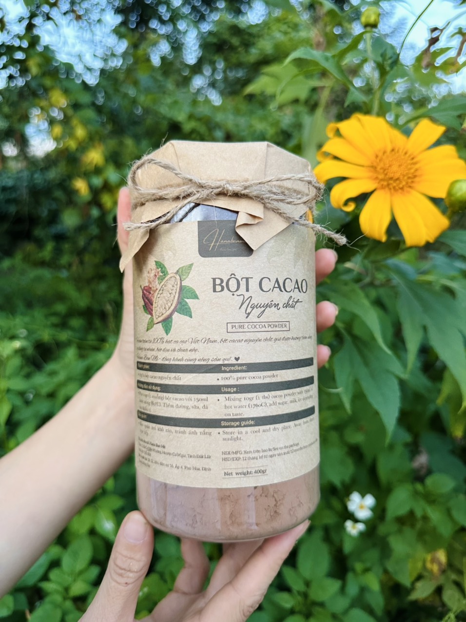 Bột cacao nguyên chất Hana Ban Mê