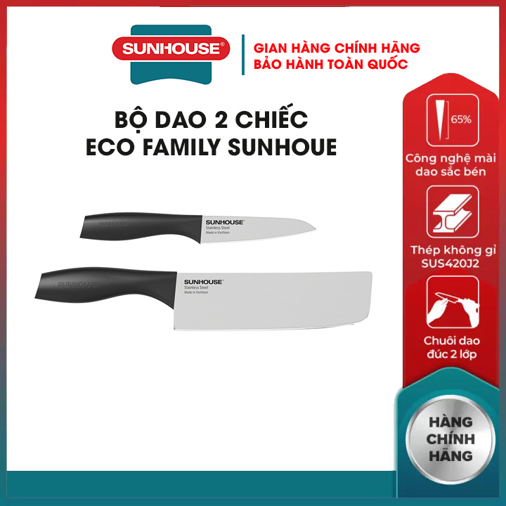BÁO GIÁ Dao Làm Bếp Của Mỹ | Shopee Lazada Sendo Tiki mới nhất 14 Bộ dao bếp nhật cao cấp 2 - 3 chiếc Sunhouse 10cm 16.5cm 19cm lưỡi dao cứng cáp siêu bền làm từ thép không gỉ SUS420J2 bộ dao làm bếp của nhật kai