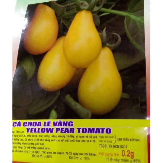 Hạt giống Cà Chua Lê Vàng - Gói 0,1 Gram