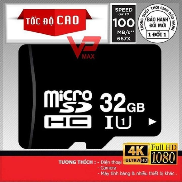 Thẻ nhớ microSD 32Gb class 10 - Thẻ đen kèm đầu đọc thẻ