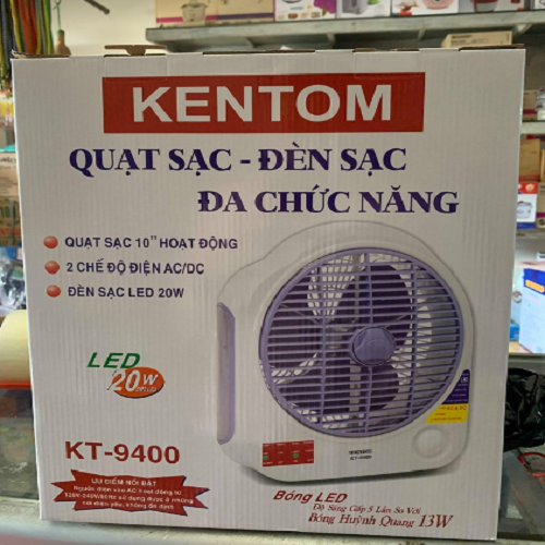 [HCM]QUẠT SẠC KENTOM 9400 - 1 bình và 2 bình
