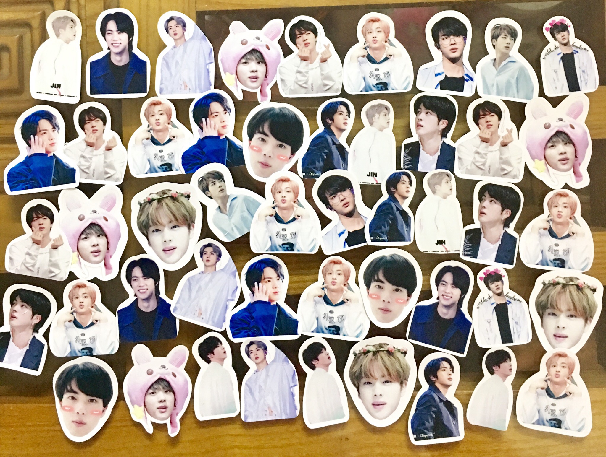 STICKER BTS JIN COMBO 30 CÁI ẢNH