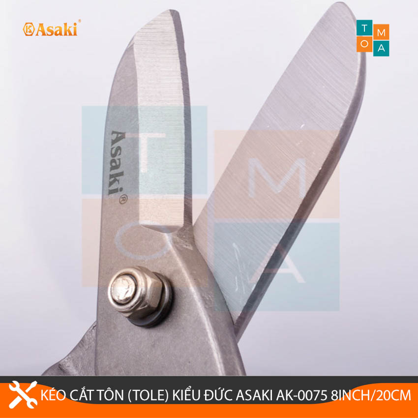 Kéo Cắt Tôn (Tole) Kiểu Đức Asaki AK-0075 8inch/200mm