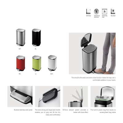 Thùng Rác Inox Bàn Đạp EKO EK9366MT