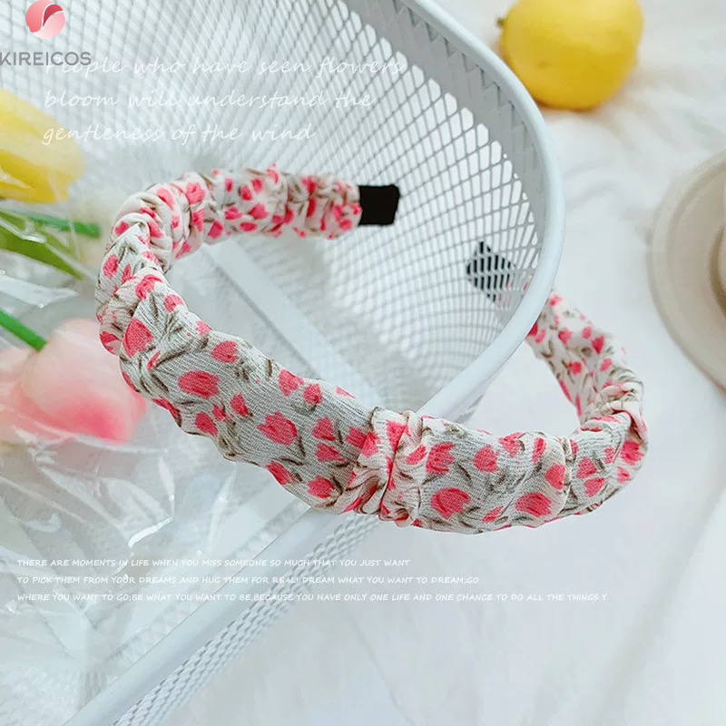 [HCM]Bờm Cài Tóc Băng Đô Cài Tóc Hoa Cổ Điển Nhún Bèo Xinh Xắn - kireicos
