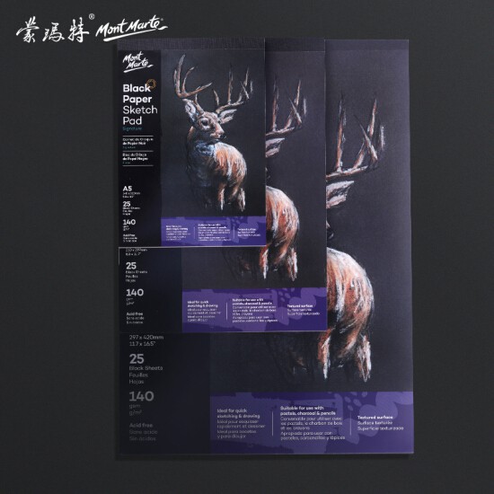 [HCM]Sổ Sketchbook Mont Marte Black Pad