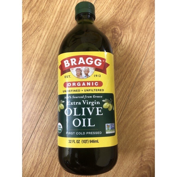 Dầu Oliu ép lạnh hữu cơ Bragg Mỹ - Chai 946ml