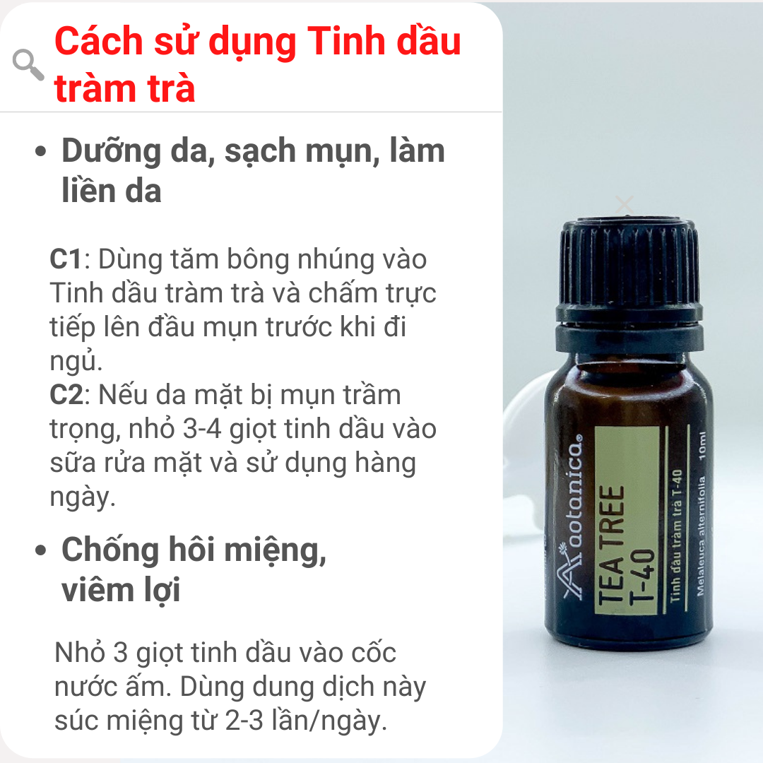 Tinh dầu tràm trà phân đoạn T40 Aotanica 10ml