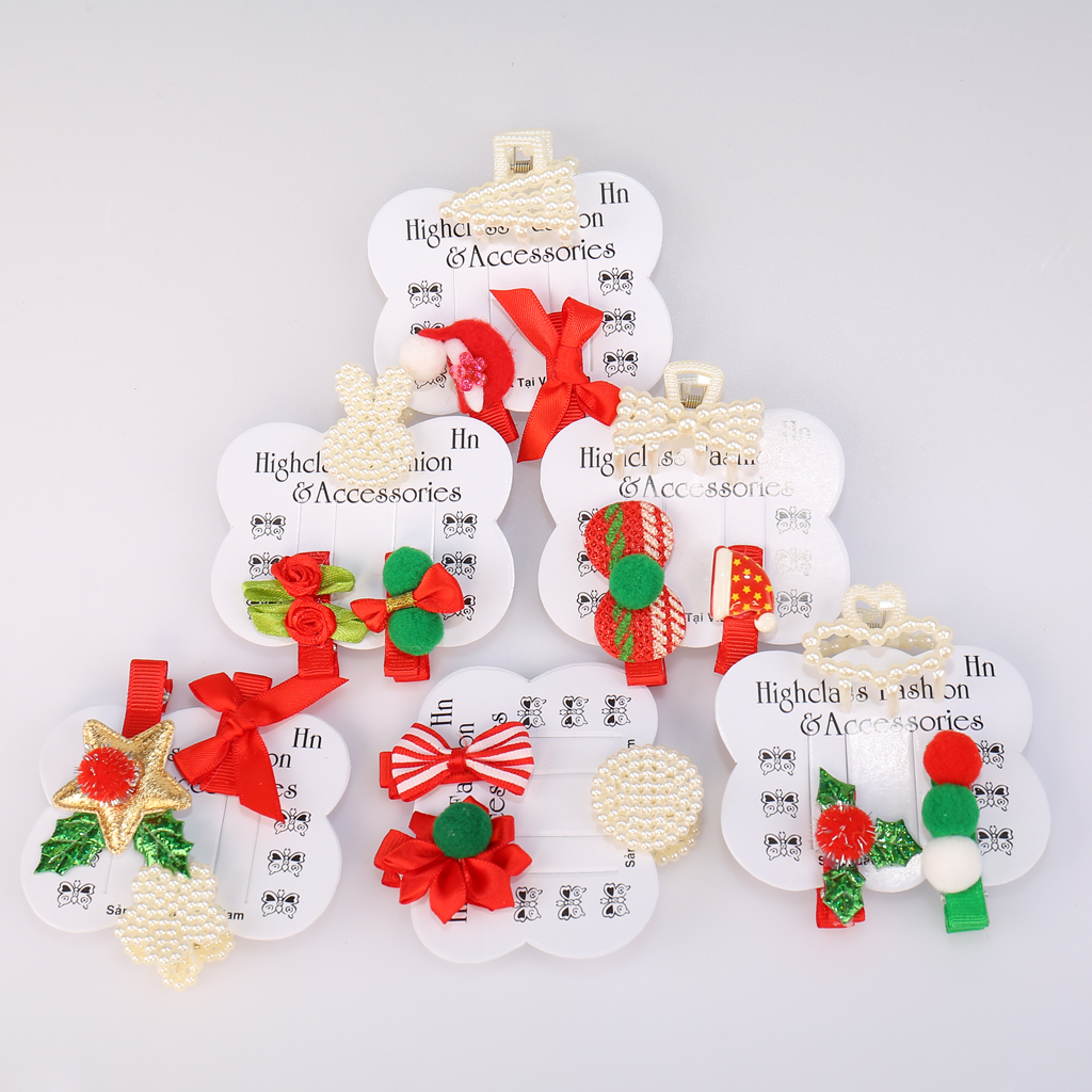 Vĩ 3 kẹp càng cua phối kẹp noel siêu hot