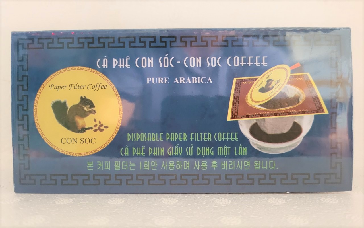 Cà phê phin giấy con soc pure arabica paper filter coffee