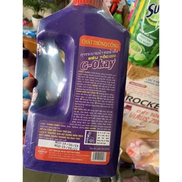 Nước thông cống cầu cực mạnh G-Okay siêu tốc